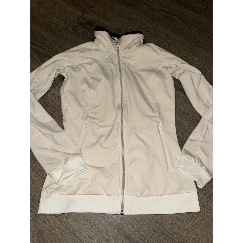 Sunice Sport Superlite FX Full Zip Jacket Women Small Off White Golf Activewear